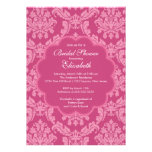 Pretty Pink Damask Spring Bridal Shower Invitation