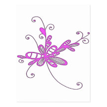 Pretty Pink Doodle Post Cards
