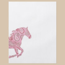 Pretty Pink Paisley Horse flyers