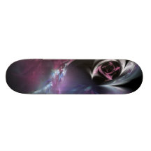 Pretty Pink Rose Fractal Skate Boards