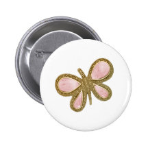 Pretty Pink Shiny Butterfly