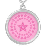 Pretty Pink Star Design Personalised Necklace