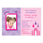 Pretty Princess Castle Photo Birthday Invitations