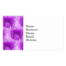 Pretty Purple Floral Vine Pattern Business Cards