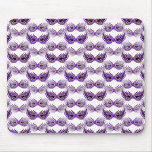 Pretty Purple Masquerade Ball Masks Mardi Gras Mousemat
