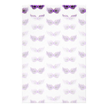 Pretty Purple Masquerade Masks Mardi Gras Custom Stationery