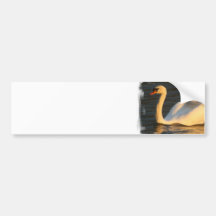 Pretty Swan bumper Sticker