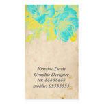 Pretty vintage flowers, business card