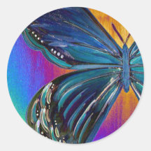 Pretty Wings Round Stickers