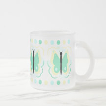 Pretty Yellow And Green Butterfly Mug