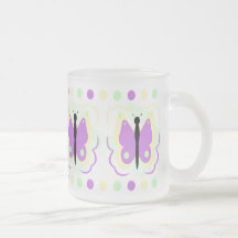 Pretty Yellow And Purple Butterfly Mug