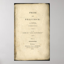 Pride and Prejudice Jane Austen Print