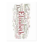 Pride and Prejudice Word Cloud Post Card