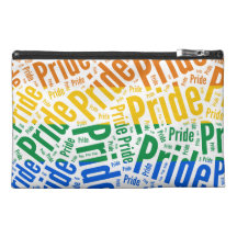 PRIDE WORD PATTERN FLAG TRAVEL ACCESSORY BAGS