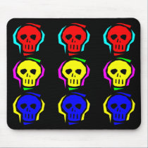 Primary Colour Skulls mousepads