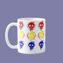 Primary Colour Skulls mugs
