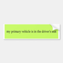 Primary Vehicle Bumper Stickers