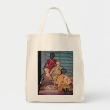 Primitive Dolls Plain Folks Grocery Bag