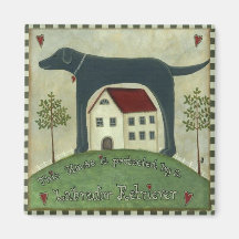 Primitive Labrador Magnet