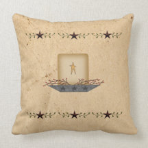 Primitive Star Candle Pillow