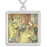 Princess Belle Square Sterling Silver Necklace