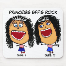 Princess Best Friends Rock Mousepads