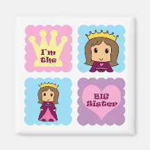 Princess Big Sister Fridge Magnet