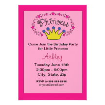 princess birthday card