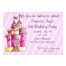 PRINCESS Birthday Invitations Announcements