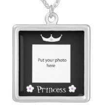 Princess Crown Black Border Template Add Photo Jewelry