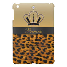Princess Crown Leopard Fur iPad Mini Case