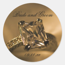 Princess Diamond Wedding Envelope Seals Sticker