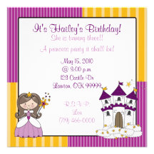 princess It's Hailey's Birthday!, She is ... Personalized Invitations