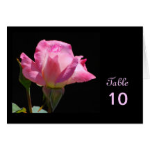 Princess Rose Wedding Table Card