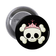 Princess Skull Button