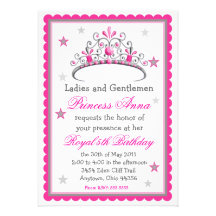 Princess Tiara Birthday Invitation