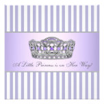 Princess Tiara Lavender Purple Baby Girl Shower Invite
