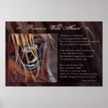 Princess Wild Heart inspirational, © Kim McElroy Print