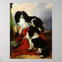 Print: King Charles Spaniels - Richard Ansdell