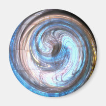 Printed Blue Paua Abstract Art Magnet