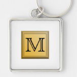 Printed image of a custom monogram design. key chains