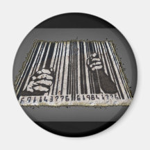 PRISON JAIL BAR CODE REFRIGERATOR MAGNET