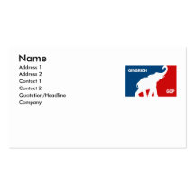 PRO GINGRICH 2012 BUSINESS CARD