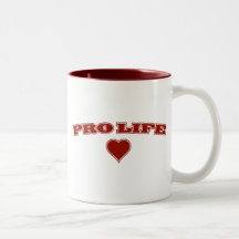 Pro Life with Heart Coffee Mugs