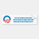 Pro-Obama - MARTIN WALKED SO OBAMA COULD RUN Bumper Stickers