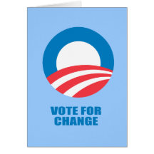 Pro-Obama - VOTE FOR CHANGE Card