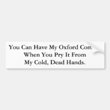 Pro Oxford Comma Bumper Sticker