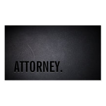 Professional Black Out Attorney Business Card