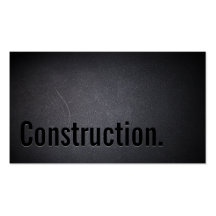 Professional Black Out Construction Business Card