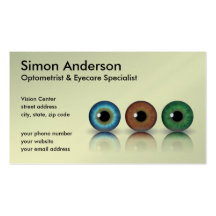 Professional Eyeballs Optometry Business Cards